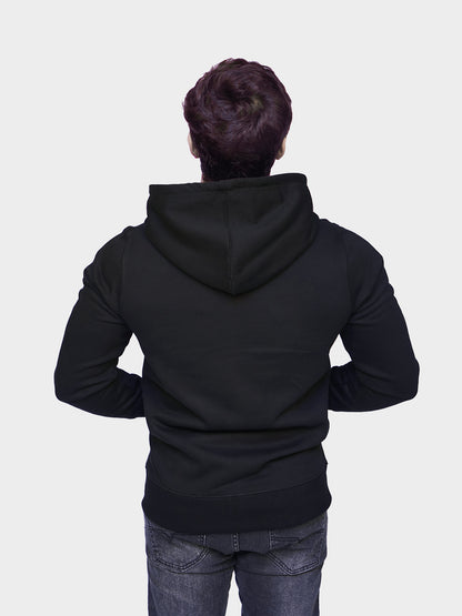 Unisex Black Zipper Hoodie